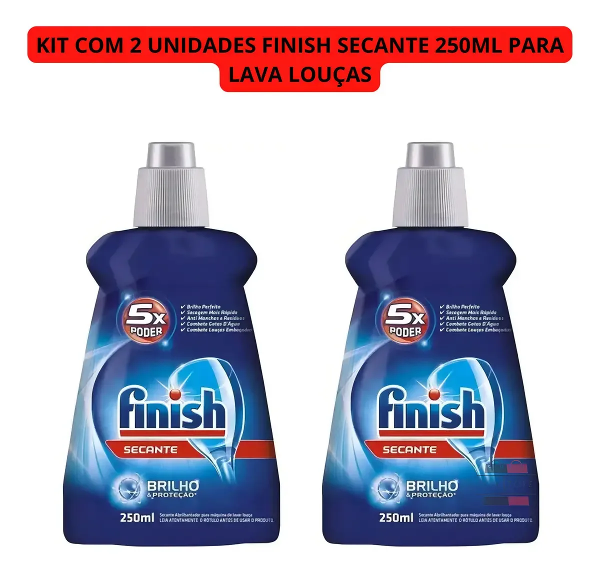 Kit Lava-louças Finish Secante Limpesa E Brilho Perfeito Nfe