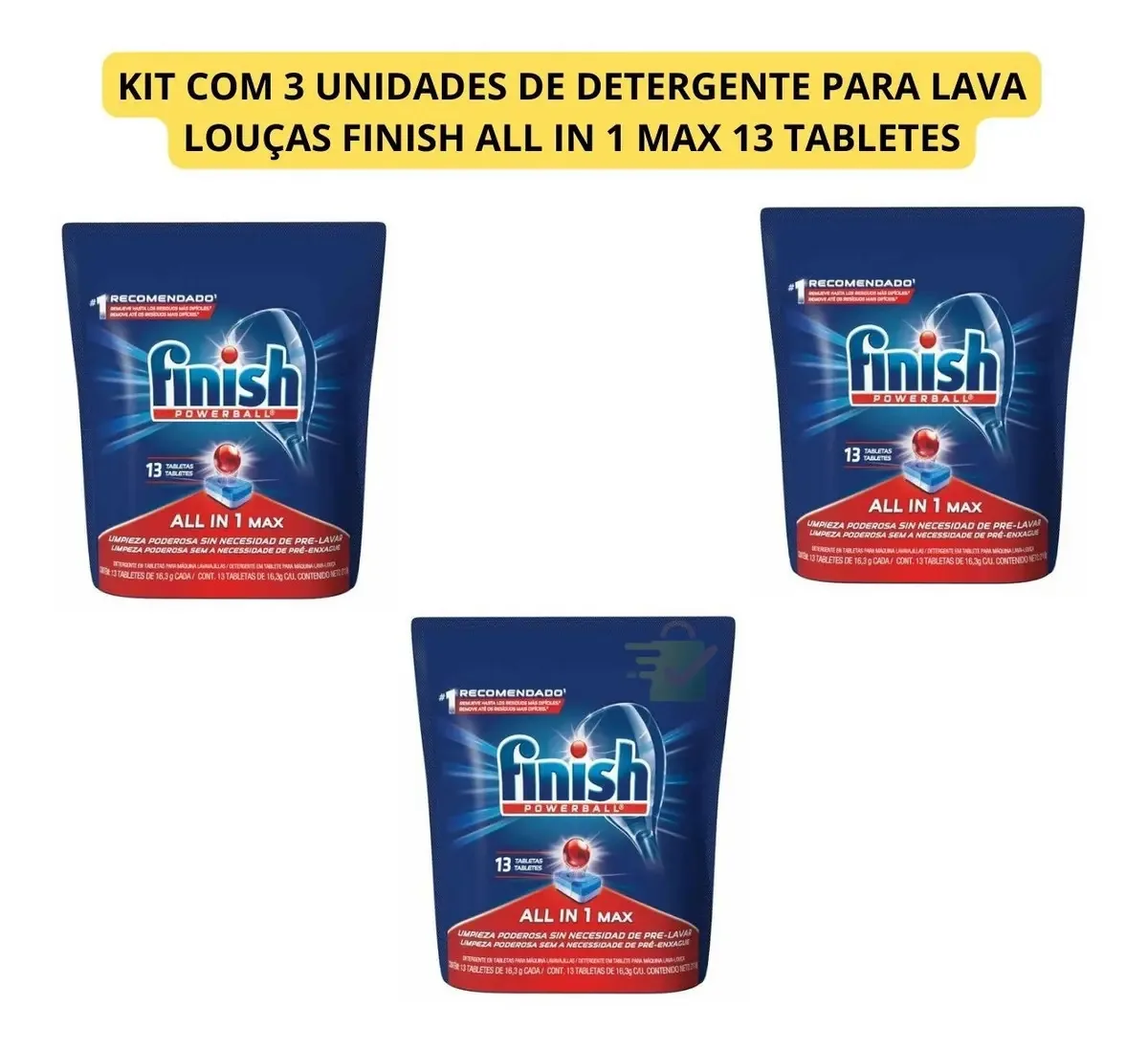 Kit 3 Finish Detergente All In 1 Max Para Lava Louças - Nfe