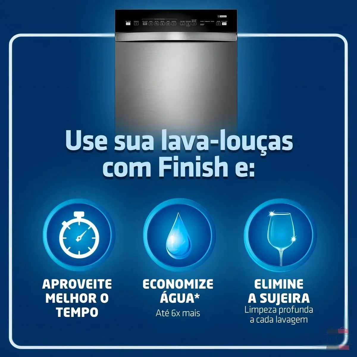 Finish Kit Lava Louças Sabão Em Pó E Secante Abrilhantador