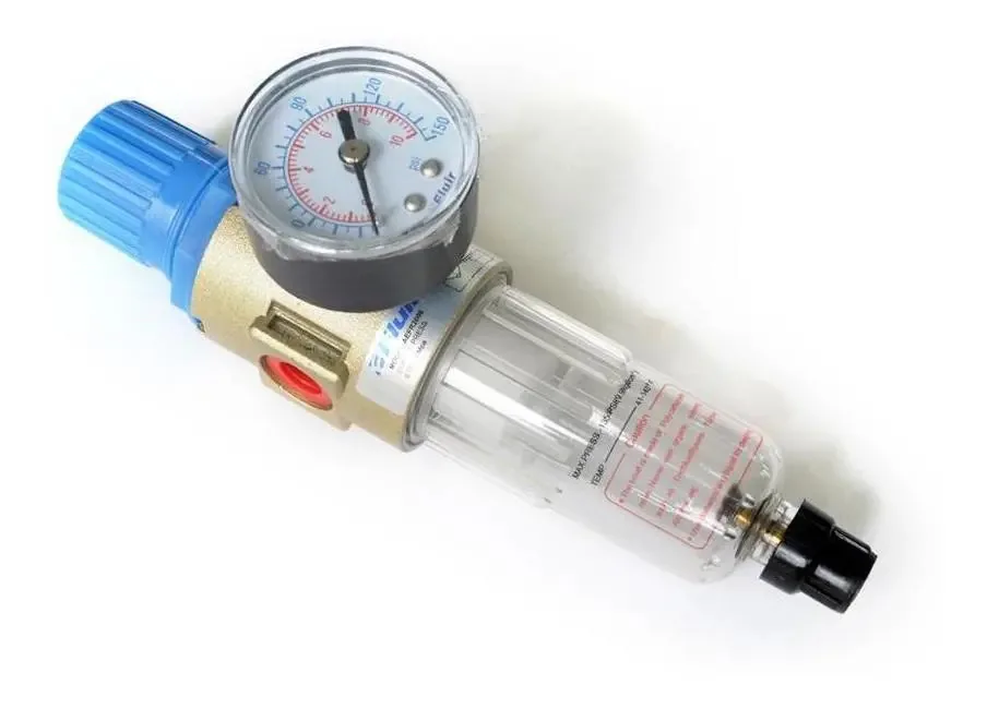 Filtro Regulador de Ar Comprimido 1/4 Fluir AEFR2000 Preparação Compressor