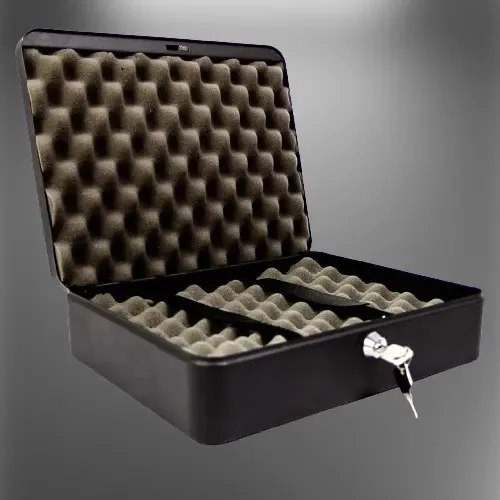 Cofre Para Armas Maleta Para Armas Curtas Gunsafe Menno Cor Preto