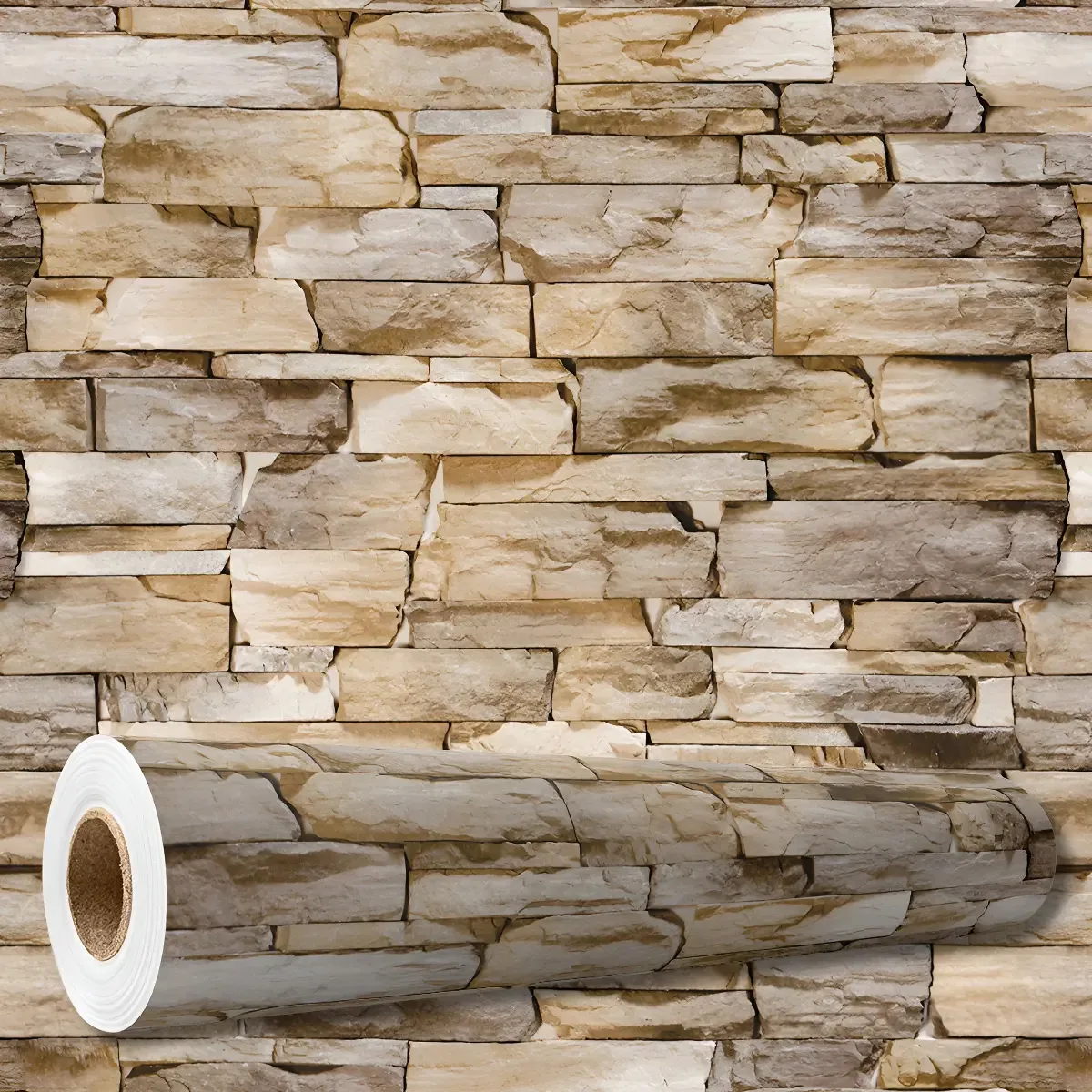 Adesivo Decorativo 2,5 Metros Papel Parede Canjiquinha Pedra Sala Lavável