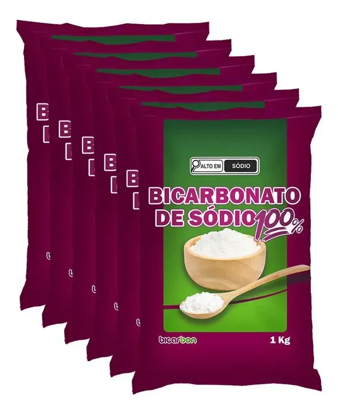 Kit 6x: Bicarbonato De Sódio Bicarbon 1kg