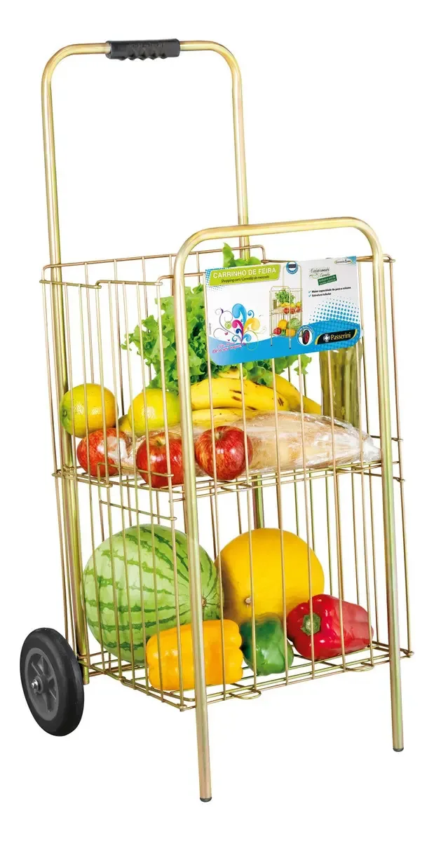 Carrinho De Feira Para Compras Com Rodas Super Reforçacas