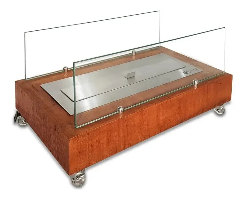 Lareira Ecológica Portátil A Álcool Queimador 40cm - Rústica