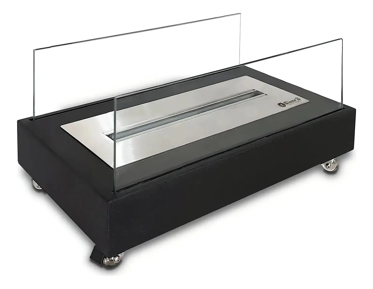 Lareira Eco Classe A Álcool-portátil Preta Queimador 50cm