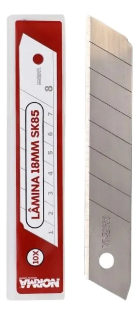 Lâminas para Estilete Norma 18mm 10 Peças