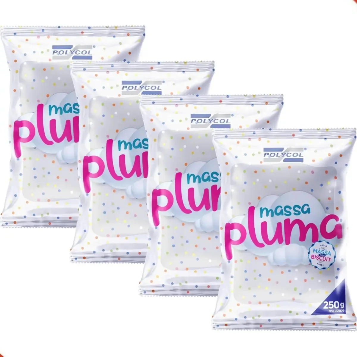 Kit Com 4 Massas Pluma Polycol De Biscuit - Melhor