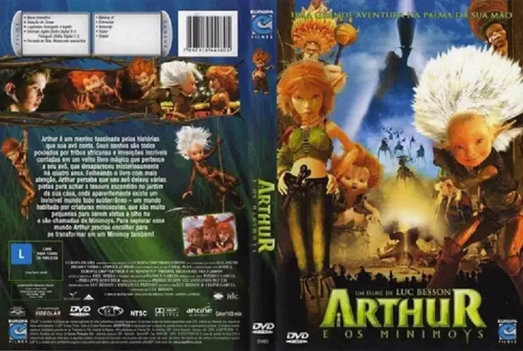 DVD Arthur e os Minimoys 2007 Europa Filmes Aventura Fantasia