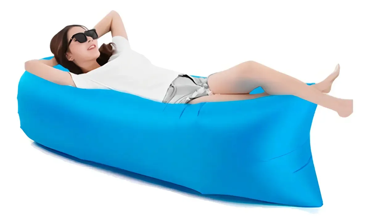 Sofá Inflável Blend Shoop XHCQSF01BA Camping Praia Jardim Descanso Azul