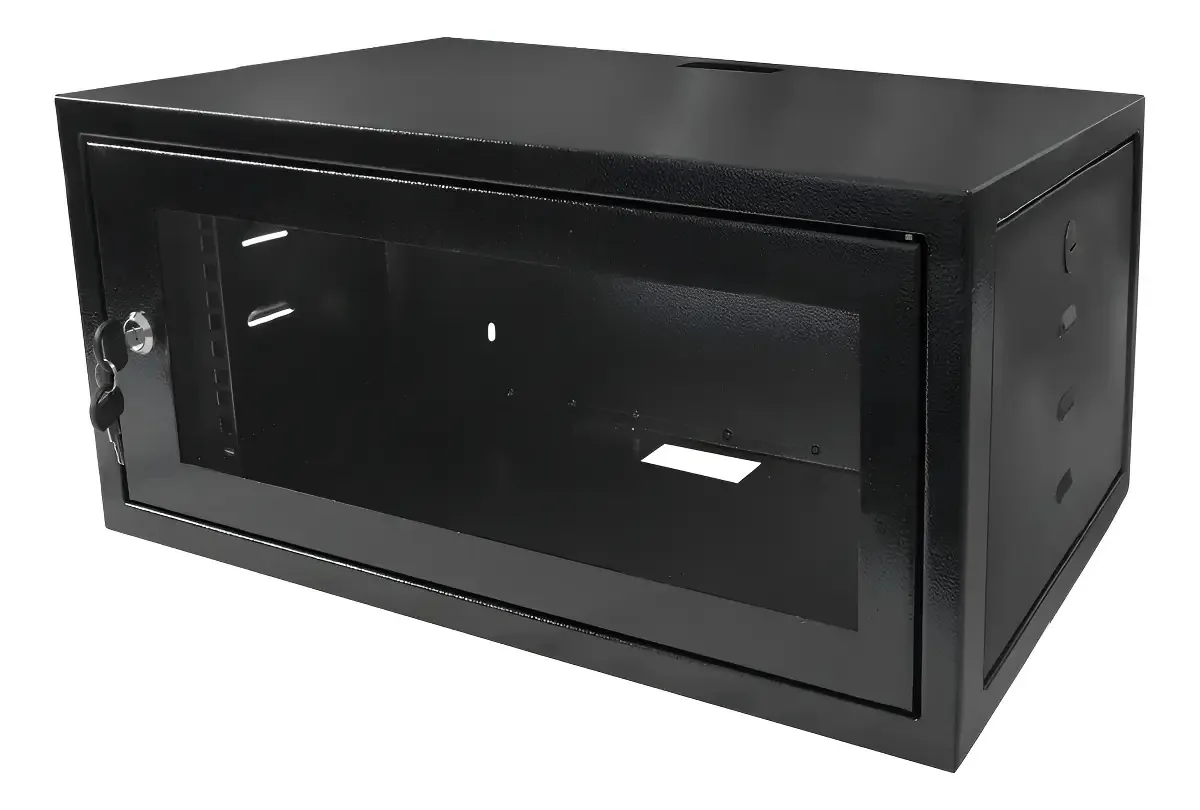 Mini Rack 5u X 370mm Padrão 19 Preto Automação, Cftv E Rede