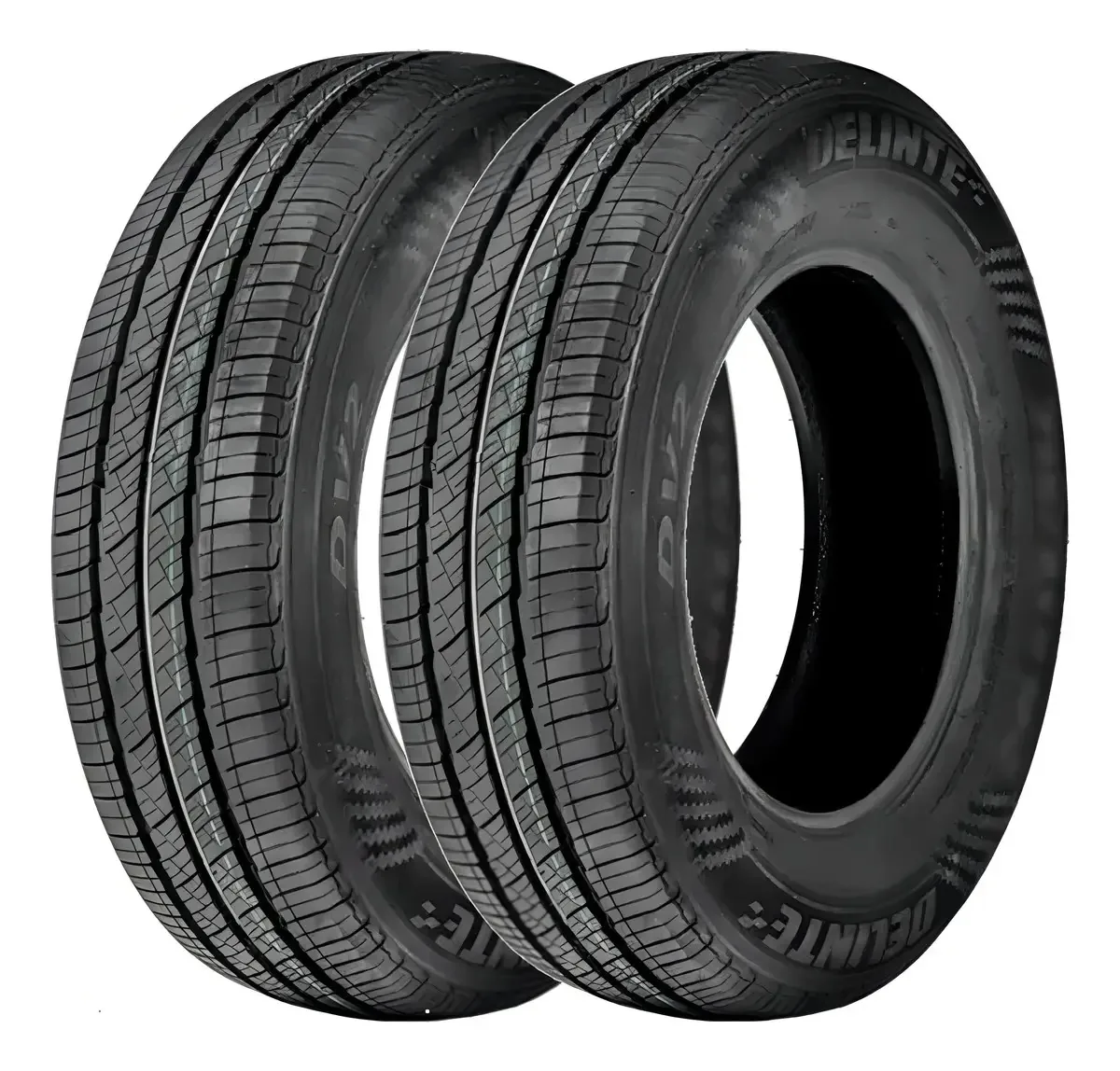Kit 2 Pneus Delinte DV2 195/70R15 Carga 8 Lonas Para Carro e Caminhonete