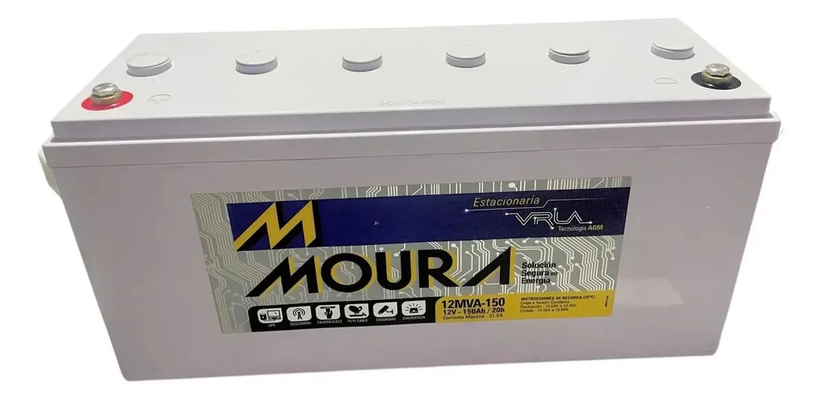 Bateria Moura 12mva-150 150ah 12v para energia solar Ups