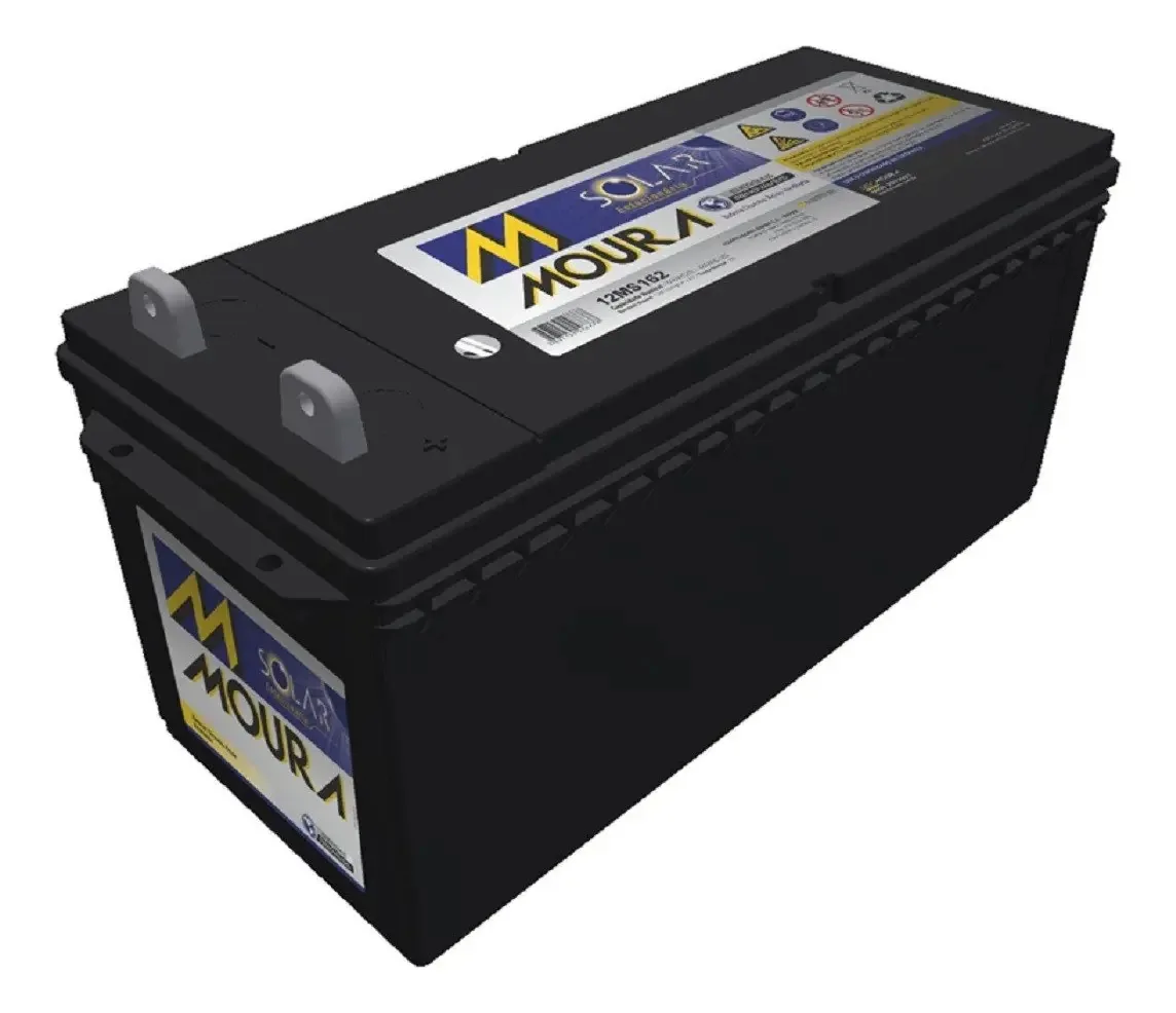 Bateria Estacionária Moura Solar 12v 162ah 12ms162 Energia