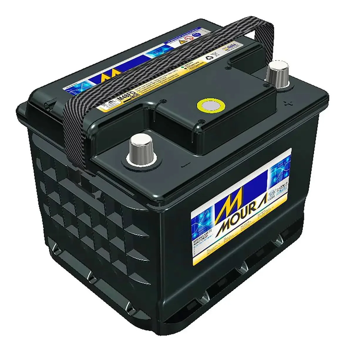 Bateria Automotiva 48 Ah 12v 2 Anos Moura M48fd 48a Lado Do Pólo Positivo Direito