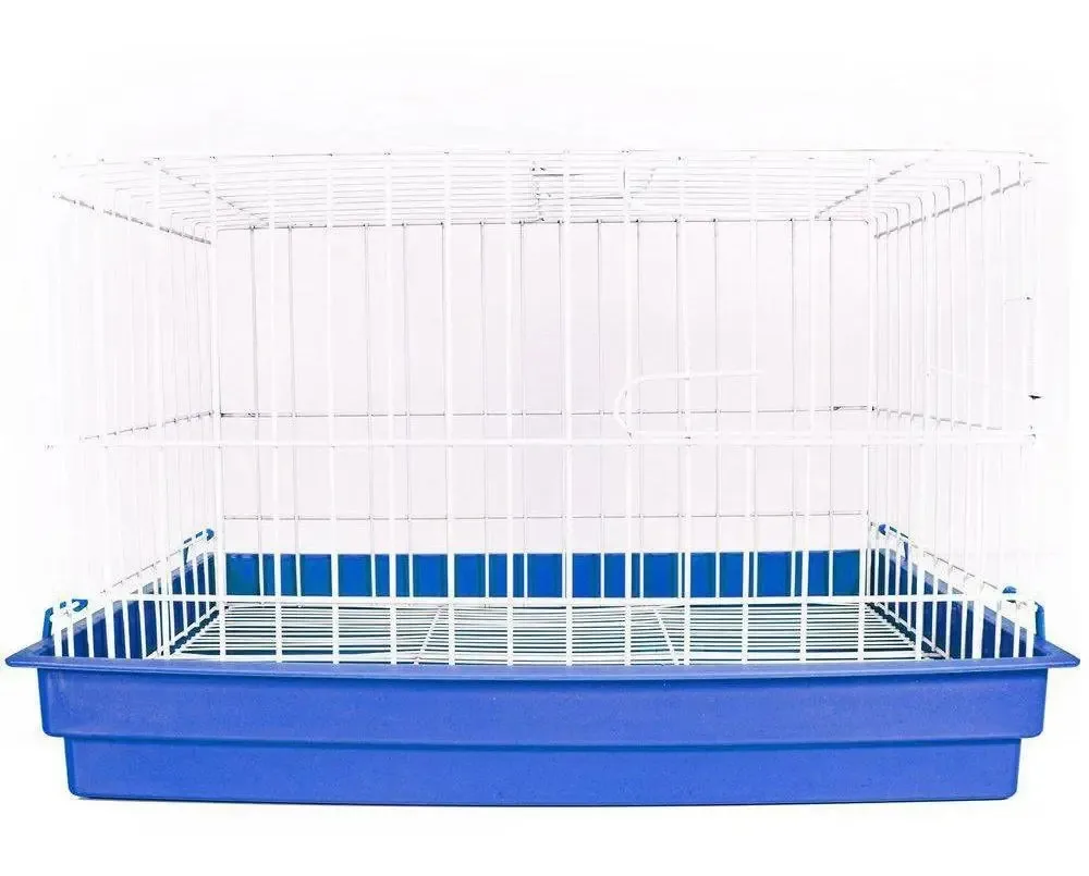 Gaiola Mini Coelho Contrera Com Bandeja Plastica Azul