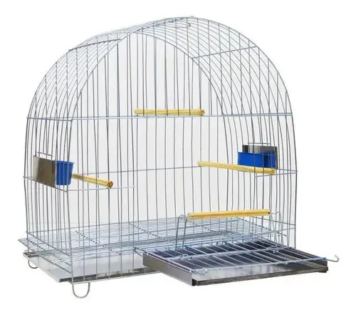 Gaiola Duplex Para Calopsita Zincada Prata