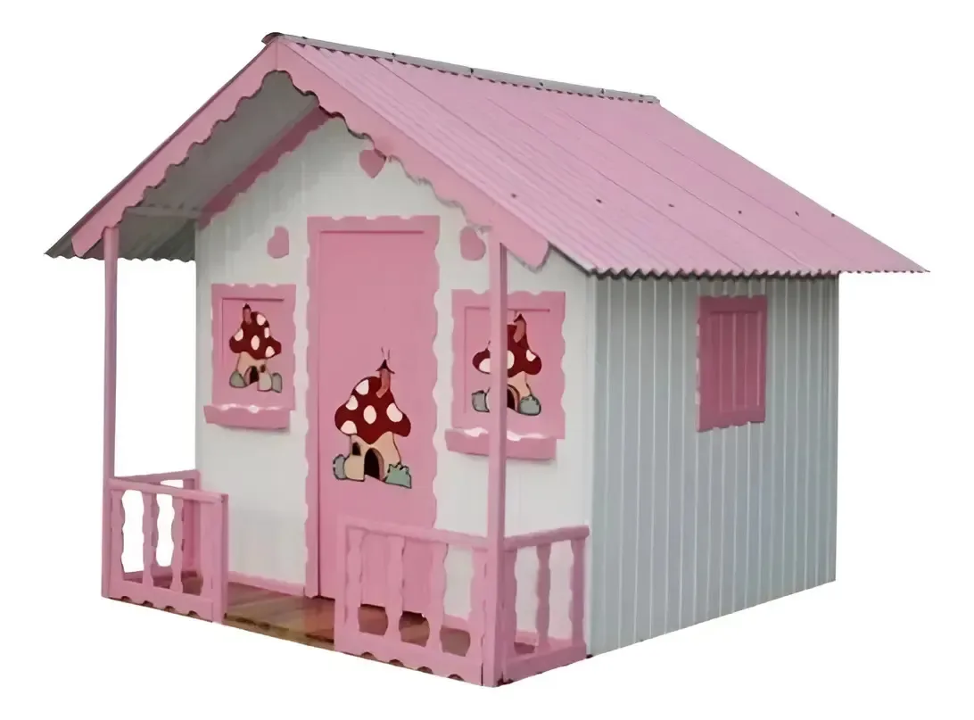 Projeto Casinha Boneca Madeira Pjt. Parquinho Branco