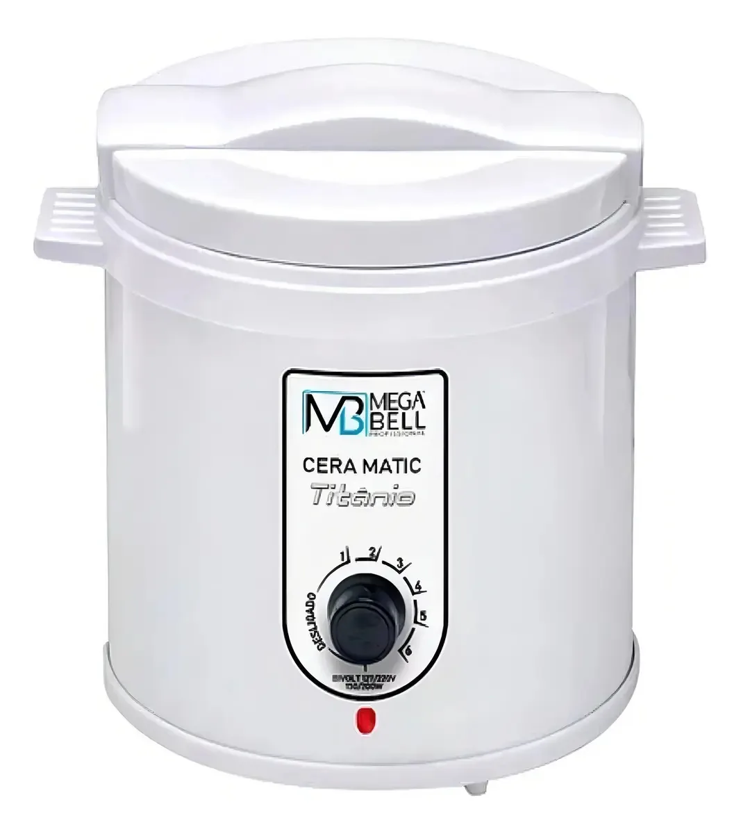 Aquecedor De Cera Mega Bell Cera Matic Titanio Luxo Bivolt Sem Refil 1kg Bivo 1un