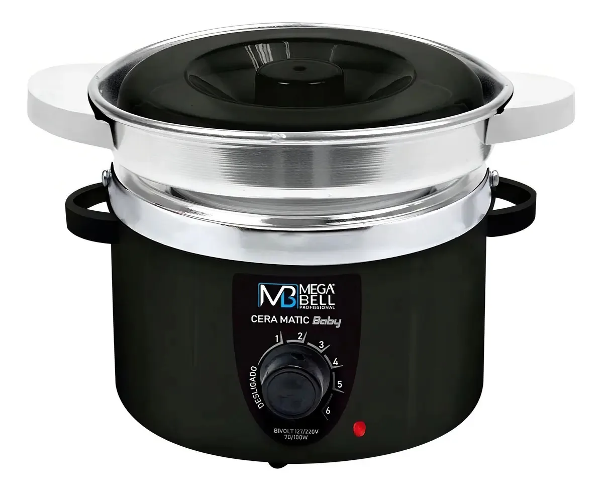 Aquecedor De Cera Mega Bell 7186 Cera Matic Baby C/ Refil Preto 1un