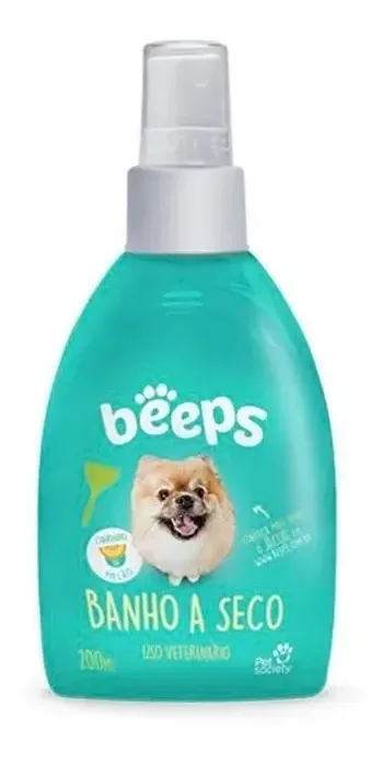 Banho a Seco Beeps 2 em 1 Cães 200ml Higiene e Limpeza Prática