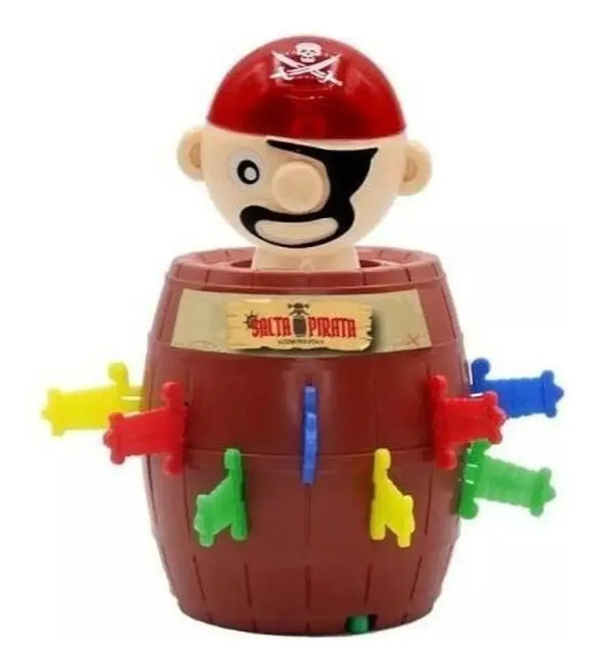 Jogo Salta Pirata Vermelho No Barril Com Roleta Unik Toys