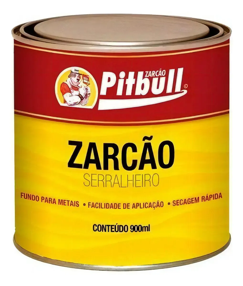 Zarcão Pitbull Oxido Acastanhado 900ml Embalagem Com 06un