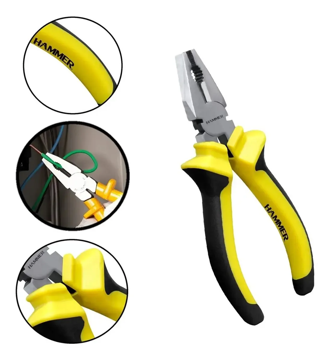 Alicate Universal 8 Emborrachado Hammer Gyal6000