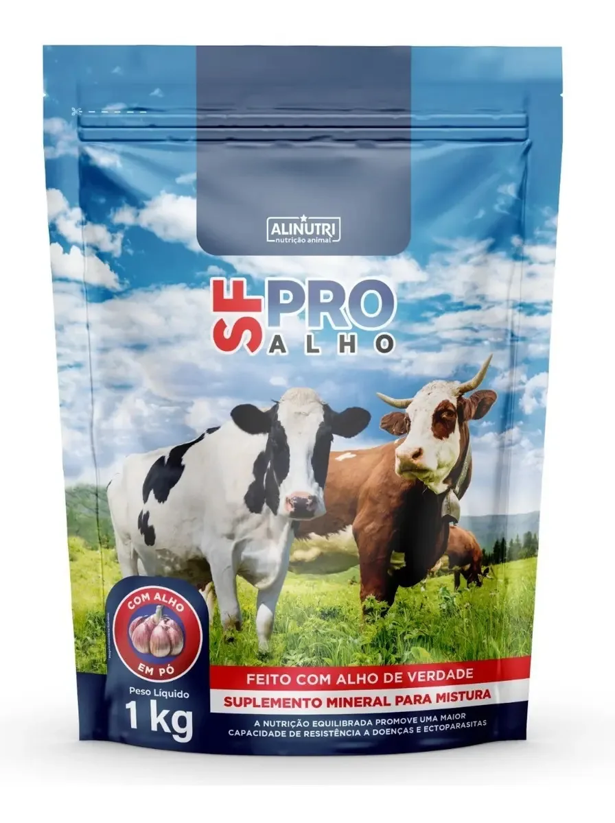 Suplemento Mineral Alinutri SF Pro Alho Bovinos Ovinos Caprinos 5x1kg