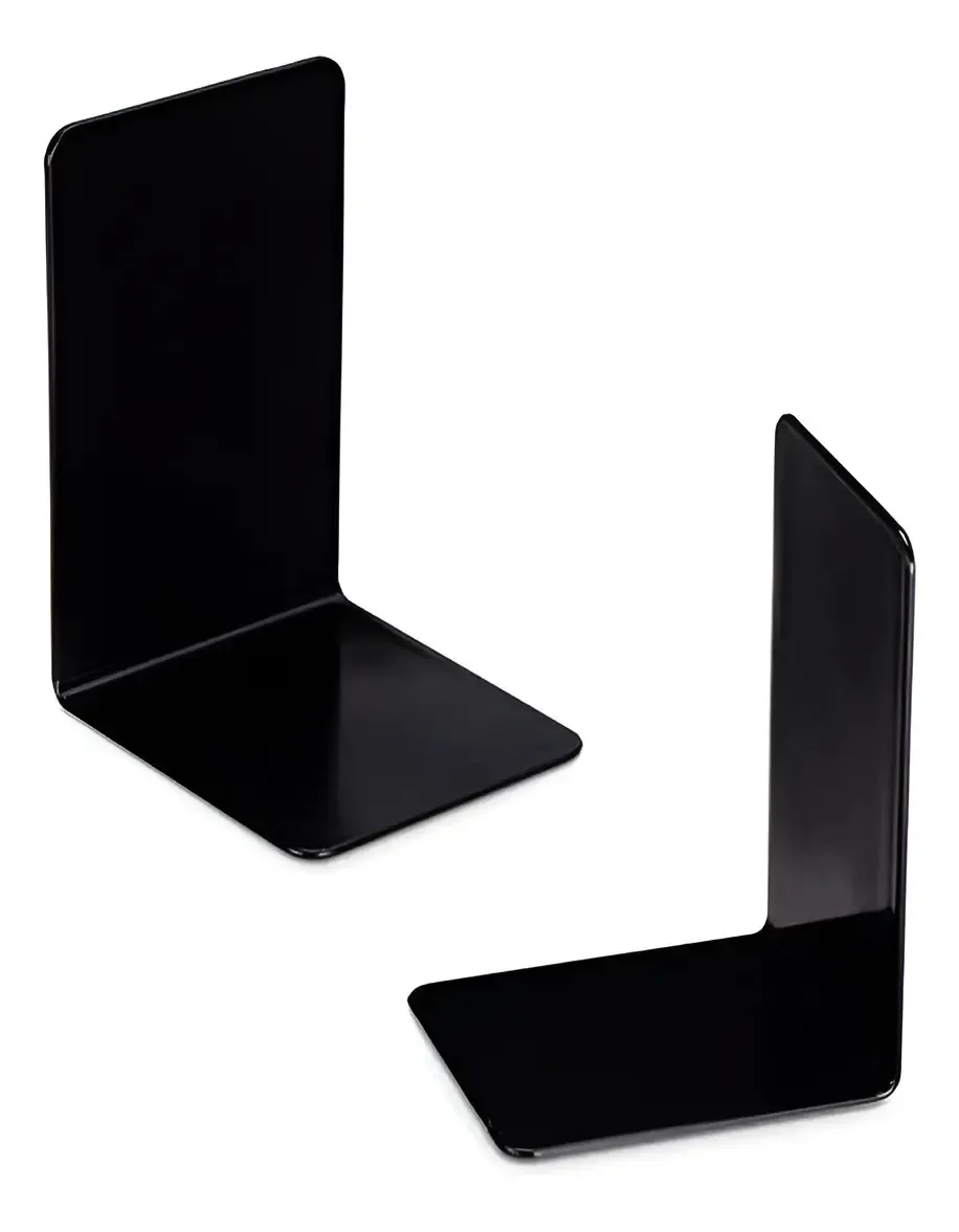 Bibliocanto, Organizador De Livros, 2 Pares Acrílico, Preto