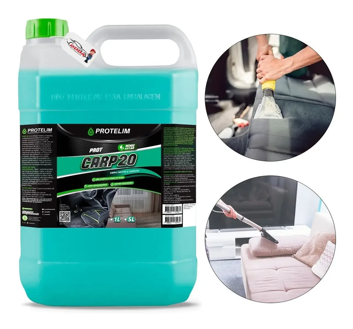 Prot Carp 20 Limpa Carpete E Estofado Profissional