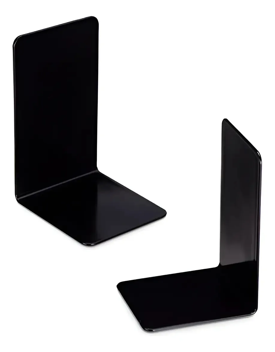 Bibliocanto, Organizador De Livros, 4 Pares, Acrílico, Preto