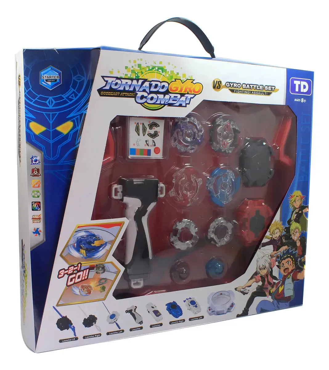 Maleta Beyblade Metal Burst + 2 Lançadores + Arena Td