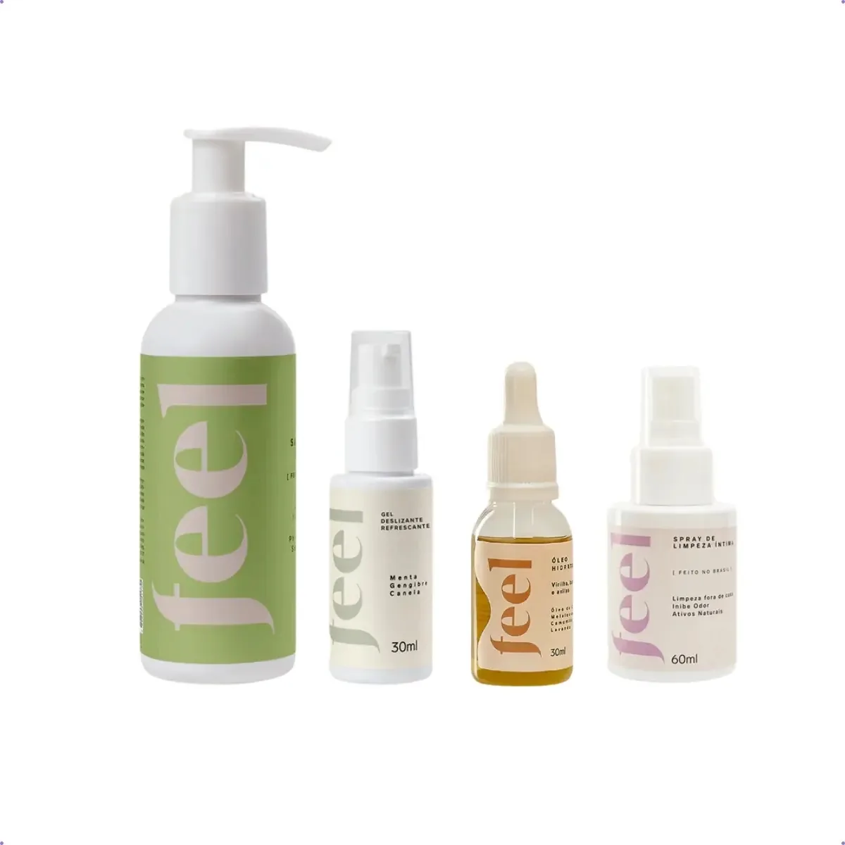 Lubrificante E Gel Íntimo Feel Lubrificantes Refrescante 120ml Kit X 4 Unidades