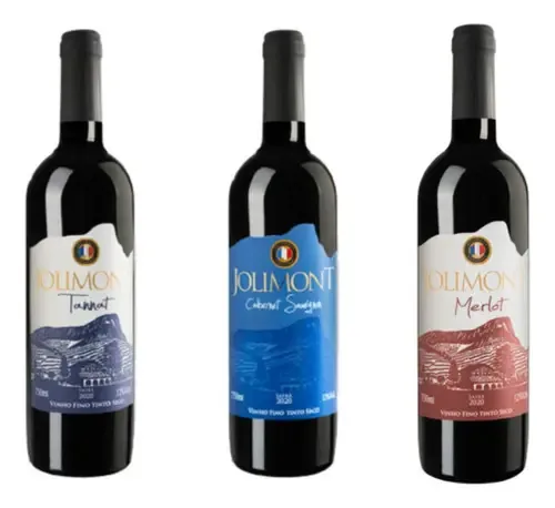Kit 03 Vinhos - Cabernet Sauvignon, Merlot E Tannat