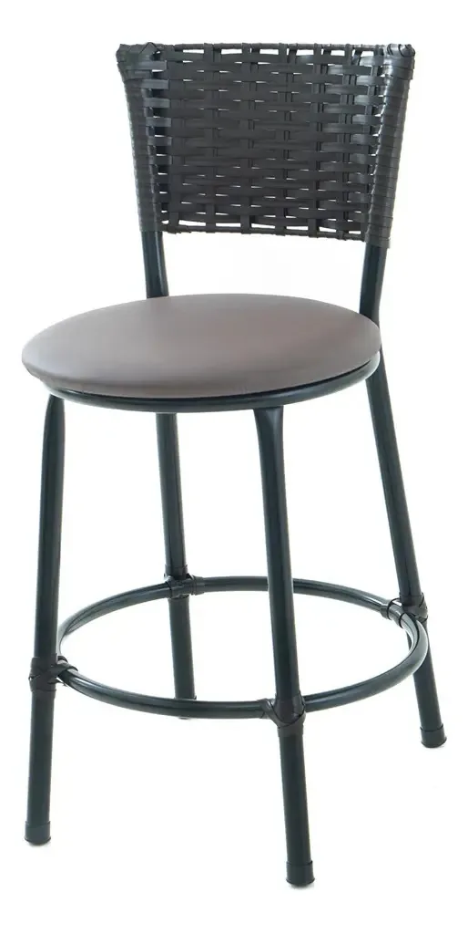 Banqueta Baixa Junco Tabaco Estilo E Conforto Cor Marrom
