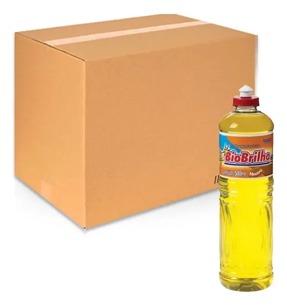 24un Detergente Neutro Líquido Lava Louças 500ml Biobrilho