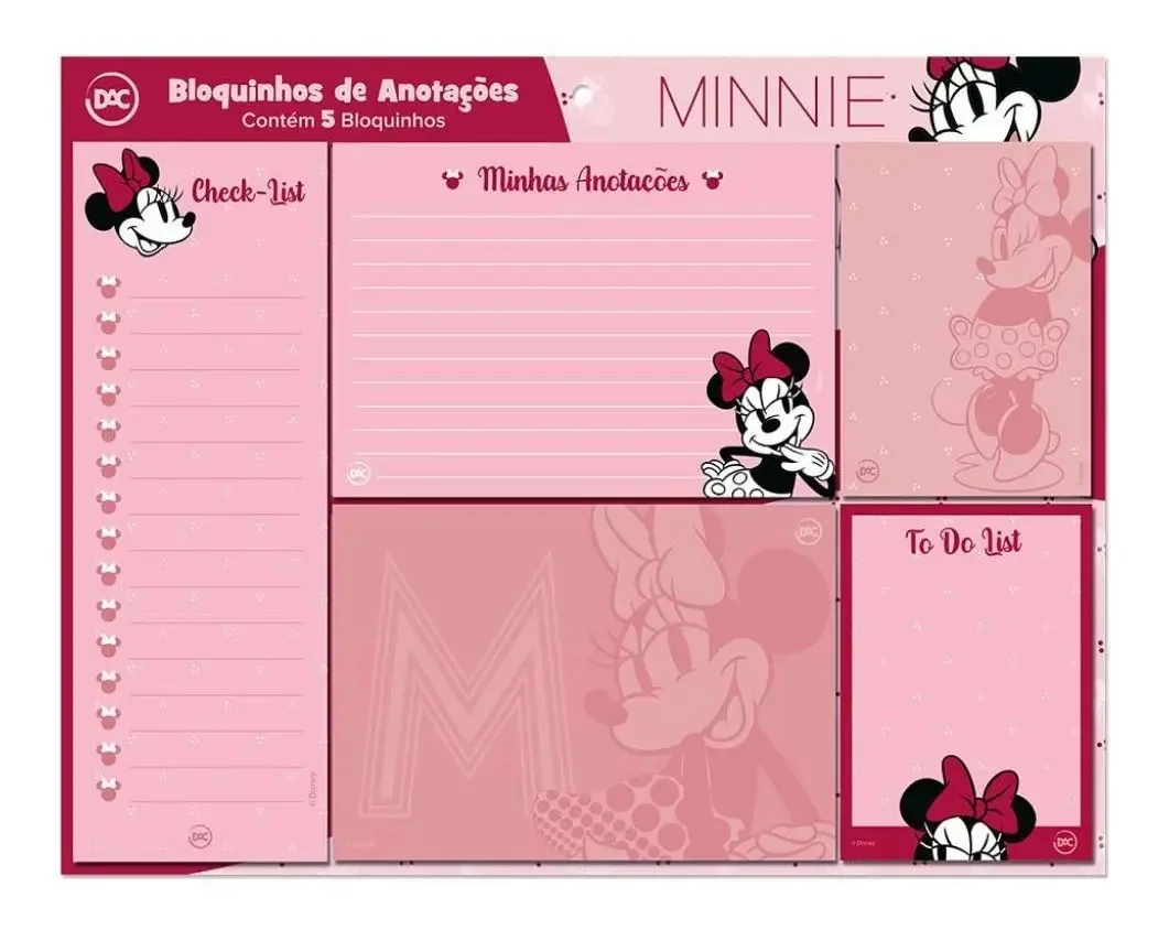 Bloco C/5 Tamanhos Minnie