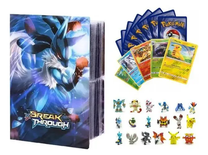 Album Pokémon Lucario Para 240 Cards + 25 Cartas