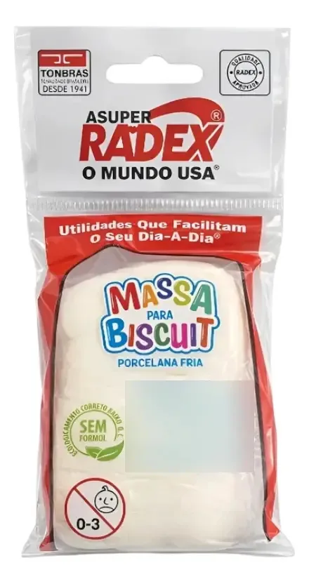 Massa Pronta Para Biscuit - 90g Porcelana Fria Cor Natural