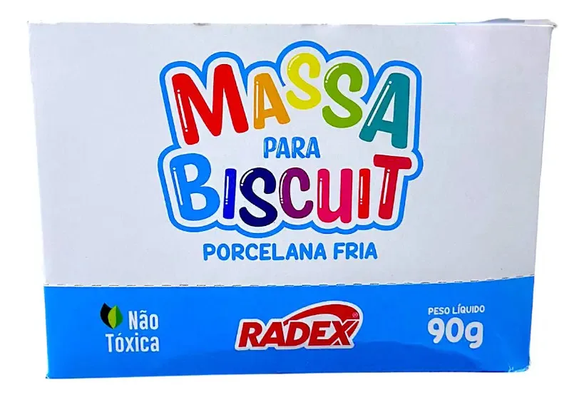 Massa Pronta Para Biscuit - 90g Porcelana Fria Cor Rosa Escuro