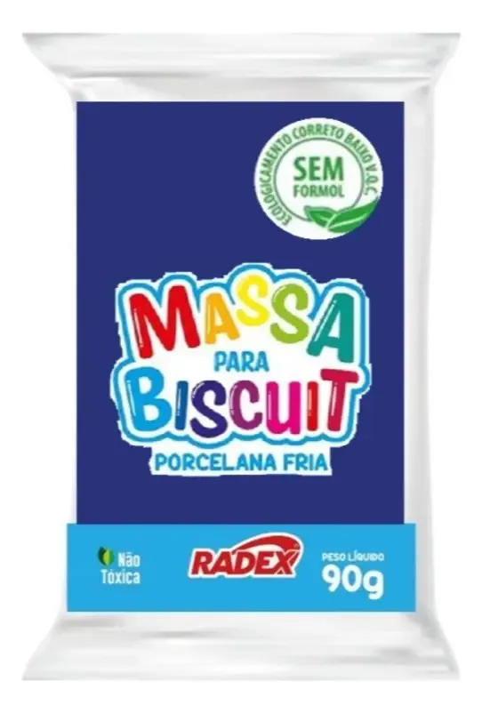 Massa Biscuit - 90g Radex Porcelana Fria Cor Azul Cobalto