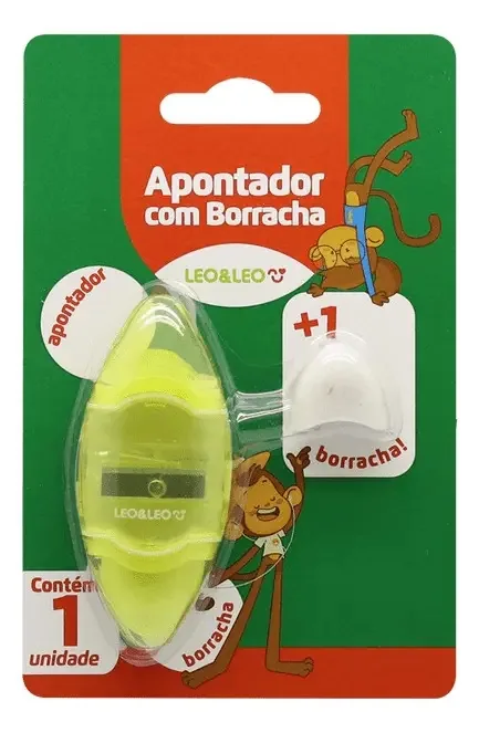 Apontador Com Borracha Leonora
