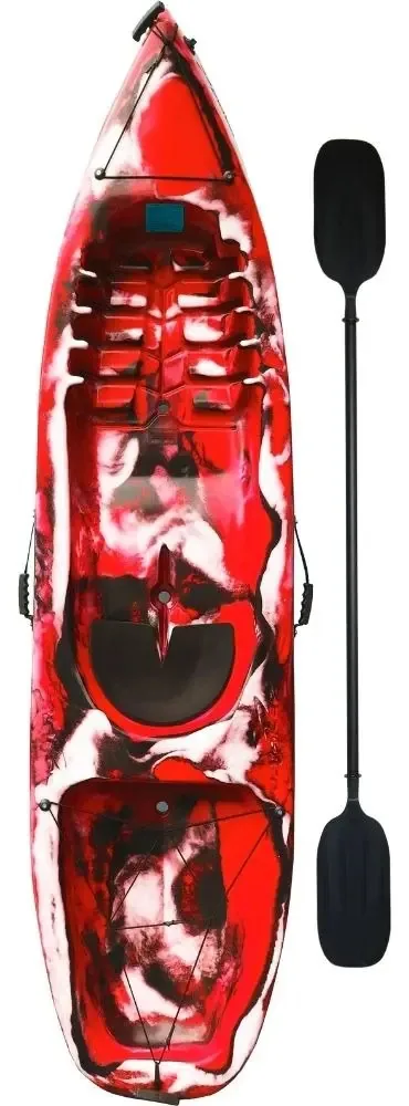 Caiaque Caiaker Pinguim fijo com remo cor vermelho camuflado
