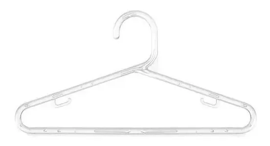 50 Cabides Acrílico Transparente Organizador De Roupas