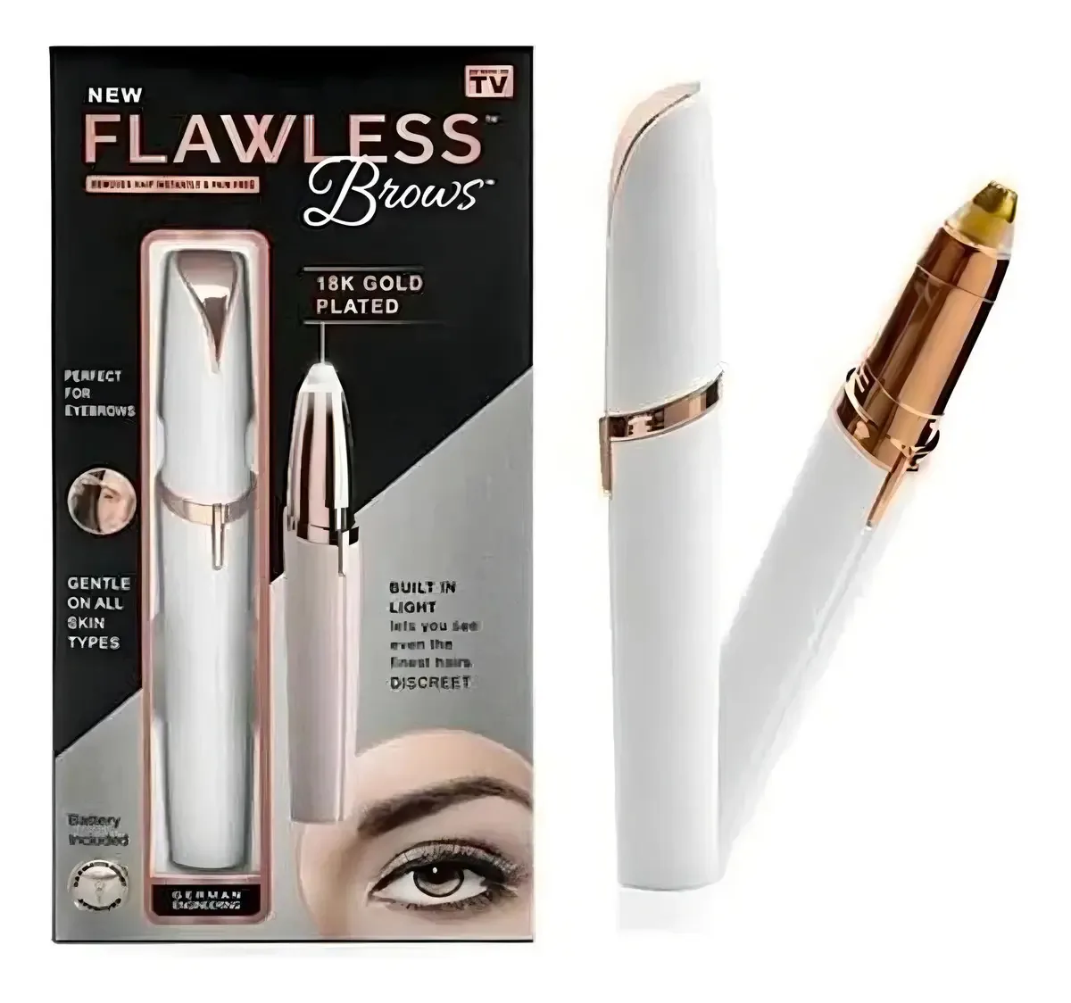 Caneta Remoção De Pelos Sobrancelha Indolor Flawless