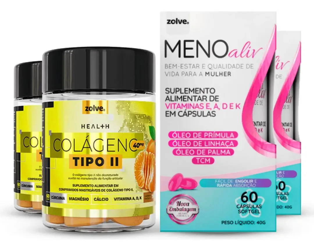 Kit 2pt Meno Aliv + Colágeno Tipo 2 Conforto E Mobilidade
