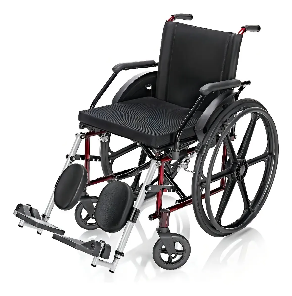 Cadeira De Rodas Flex Prolife Pl 101 Cor Vinho e Preto