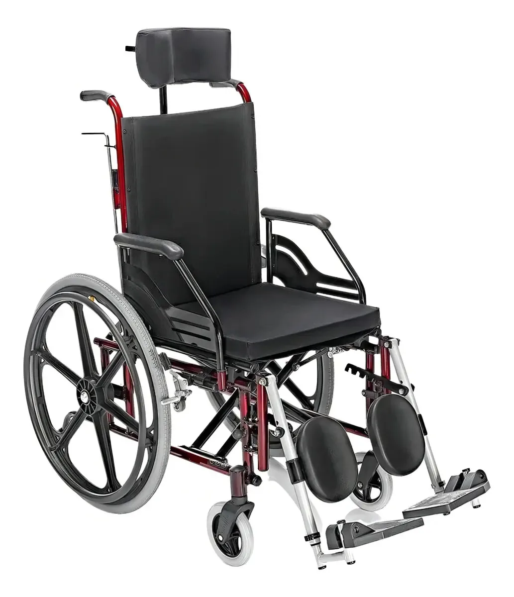 Cadeira Rodas Reclinável Tetra 44cm Prolife Cor Vermelho