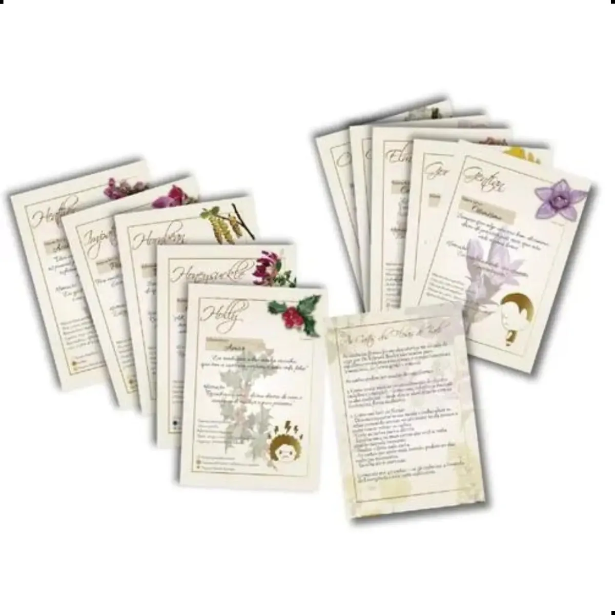 Cartas dos Florais de Bach Uniflowers para Terapia Floral (40 Cartas)